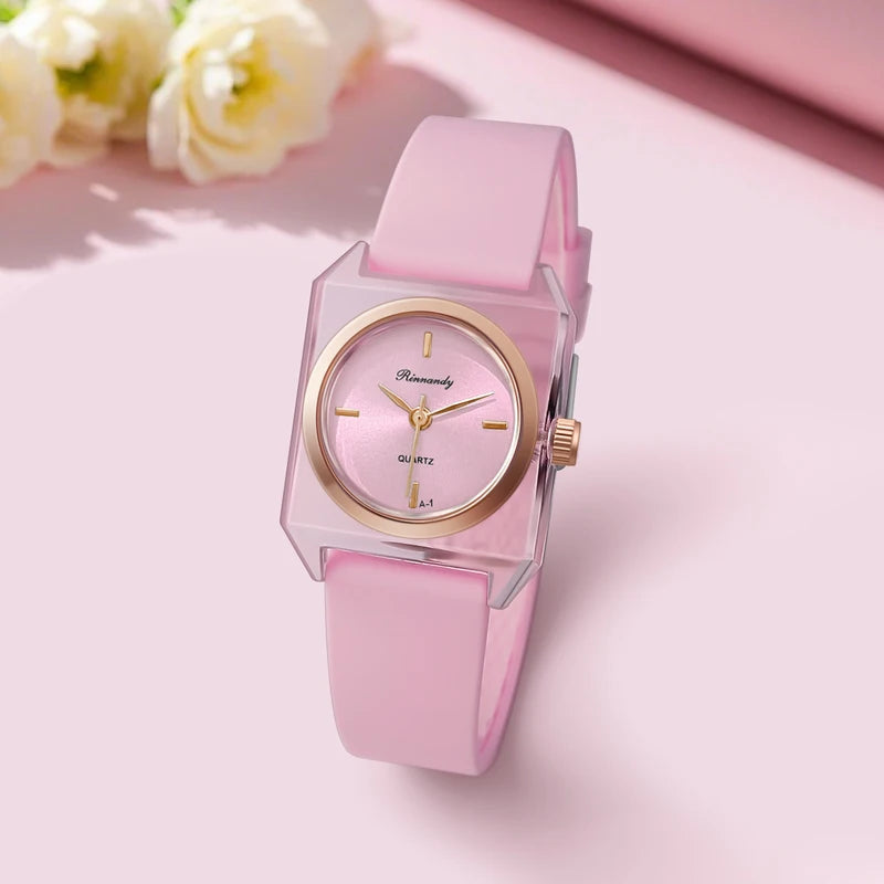 Women’s Silicone Strap Quartz Wristwatch - Ladies Fashion Casual Watch Gift