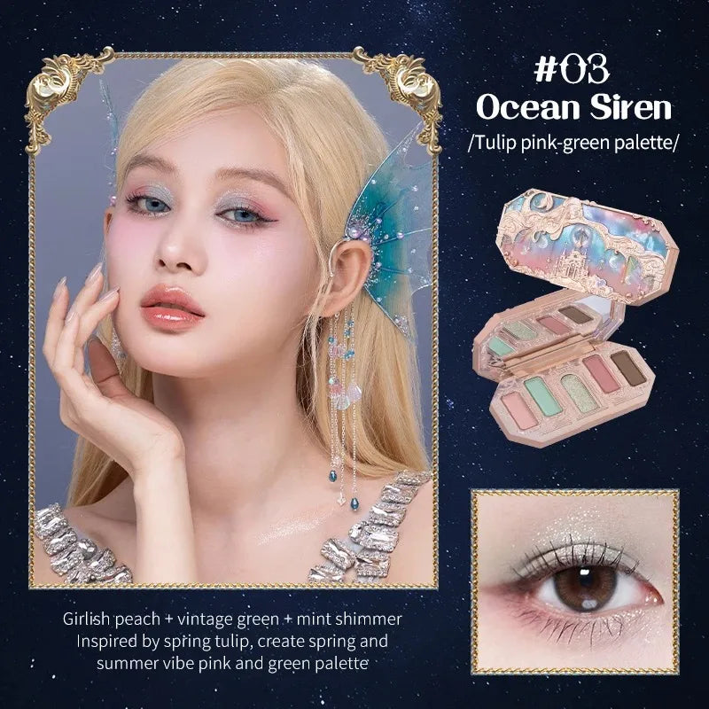 Vegan Glitter Eyeshadow Palette - High Pigment Matte & Metallic Shades, 8 Colors