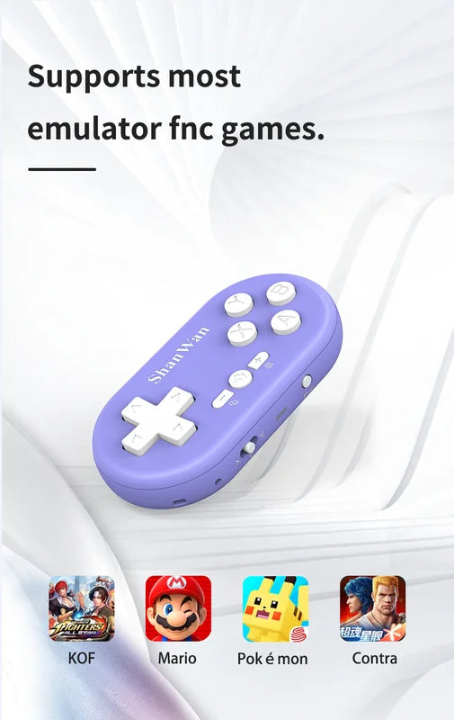 Mini Handheld Game Controller for Android iOS Windows - Portable Bluetooth Gaming Handle