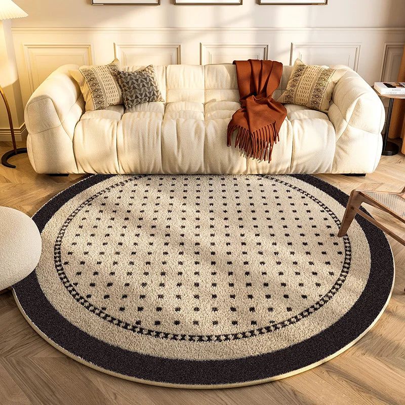 Luxury Round Area Rug for Living Room Bedroom - Soft Large Carpet with Non-Slip Backing