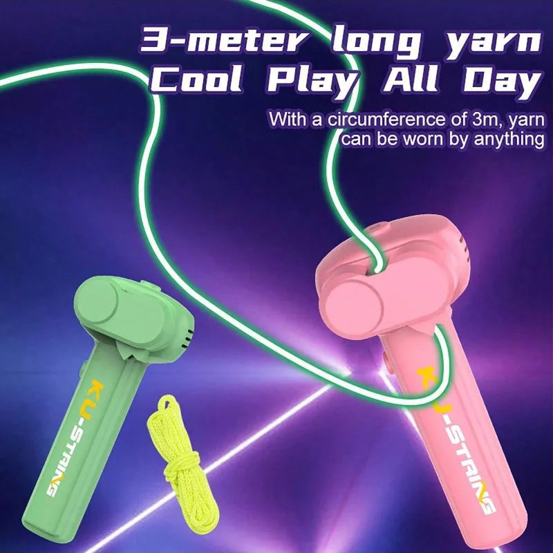 Launcher Loop Fidget Toy with Luminous Rope - Adjustable Speed Handheld Game for Kids & Adults