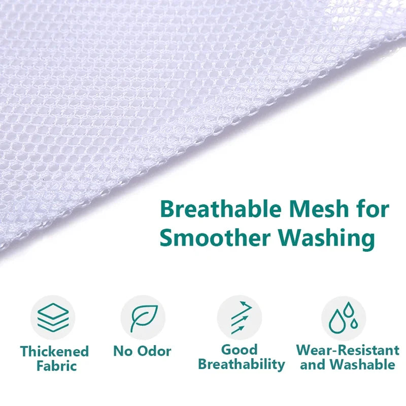 Mesh Laundry Wash Bags Set for Bras & Underwear - Zippered Protectors, 3-Pack