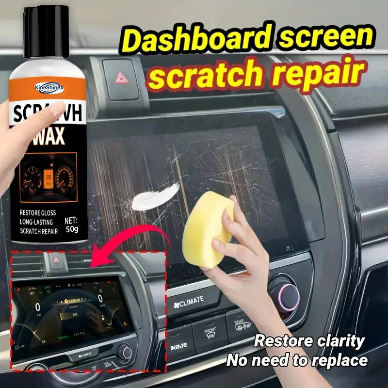 Car Dashboard Scratch Repair Wax - 50g for Instrument Panel & Touch Screen Restoration