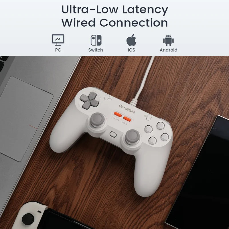 Wired Switch Controller with Hall Effect Joysticks and 1000Hz Polling for Nintendo Switch and PC