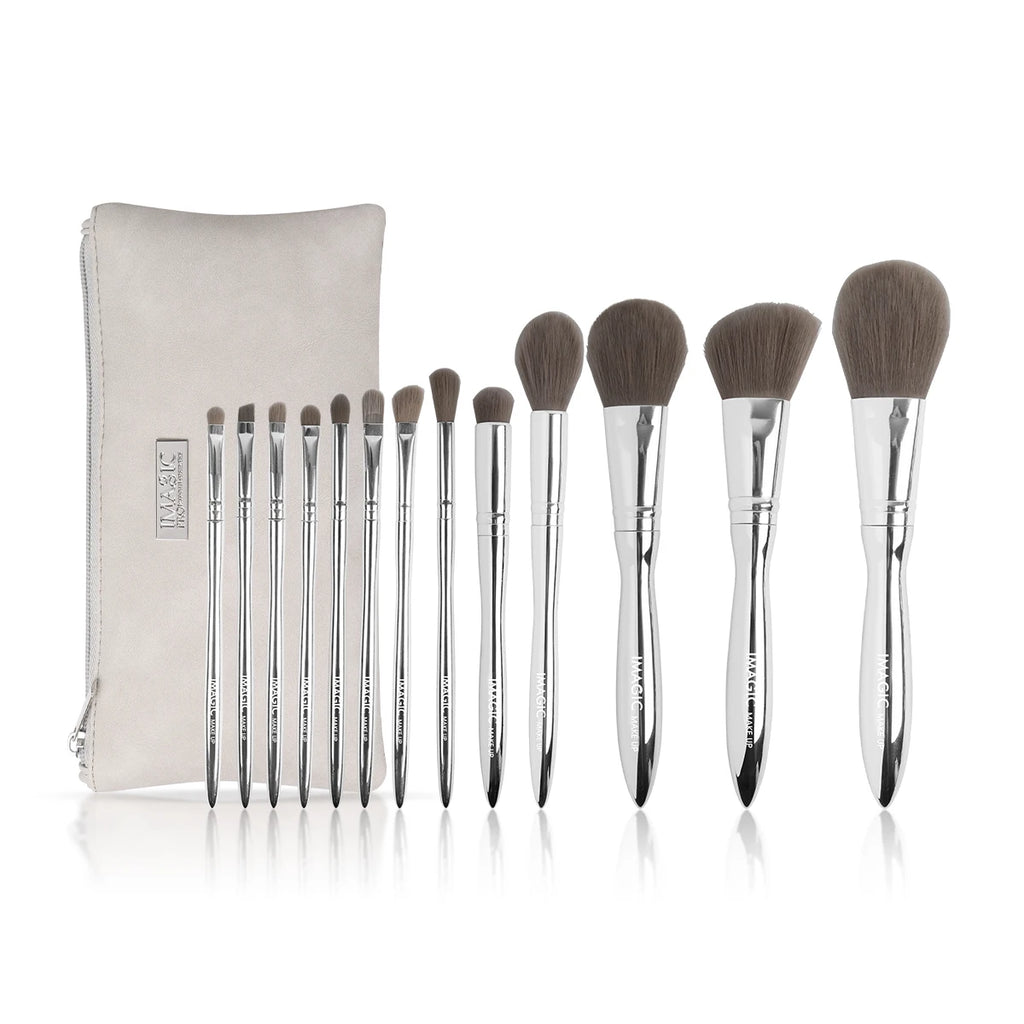 Professional Makeup Brush Set 13 Pcs - Foundation, Blush, Eyeshadow & Lip Tools