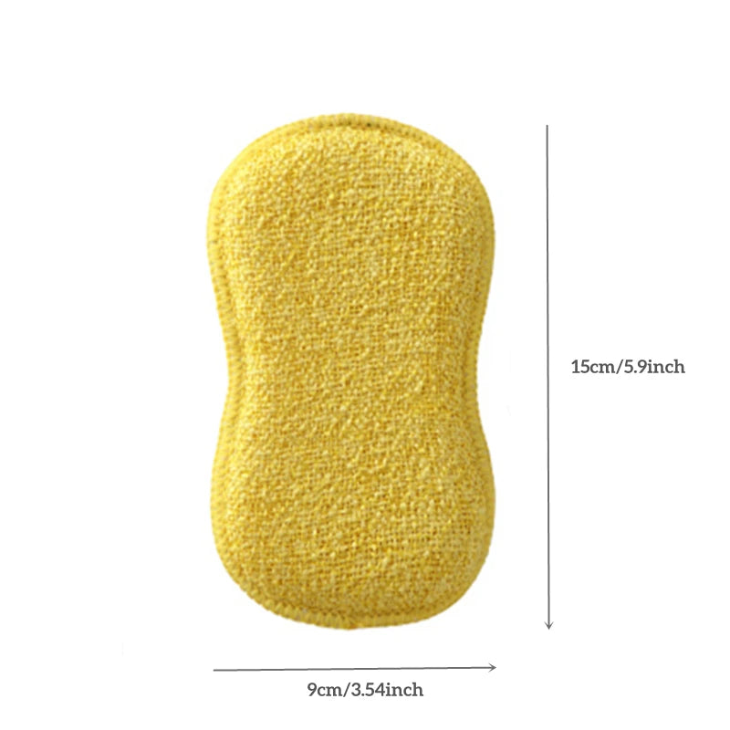 Multi-Purpose Cleaning Sponge Set - Heavy-Duty Dish & Surface Scrub, Washable & Chemical-Free