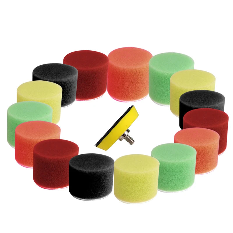Car Buffing & Polishing Sponge Pad Kit 16pcs 2 inch 50mm for Auto Detailing