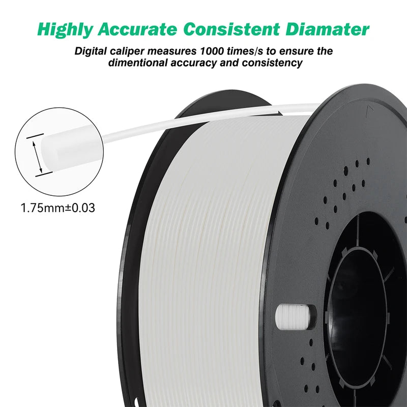 5kg 10kg PLA PETG 3D Printer Filament Spool - No Bubble, 1.75mm Plastic Material