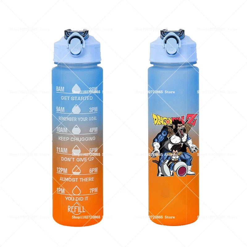 750ML Anime Dragon Ball Water Bottle with Straw Leakproof Large Sport Drink Cup