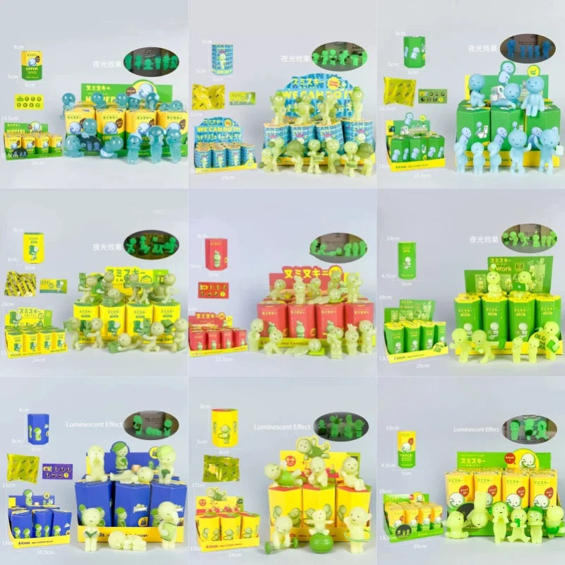 Mystery Blind Box Doll Figures Set - Noctilucent Green & Color Variants