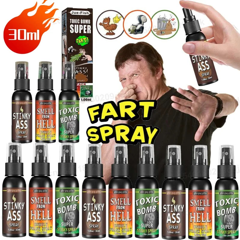 30ml Prank Fart Spray for Halloween Party Gags Non-Toxic Smelly Joke Can