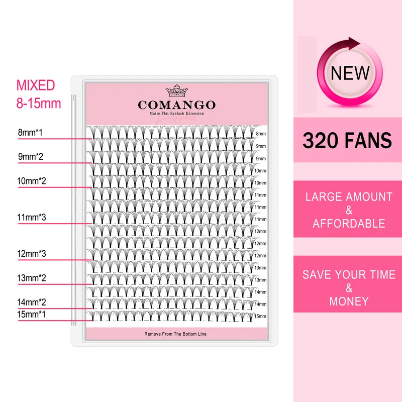Eyelash Extension Premade Lash Fans - Russian Volume 3D/4D/5D/6D/8D/10D