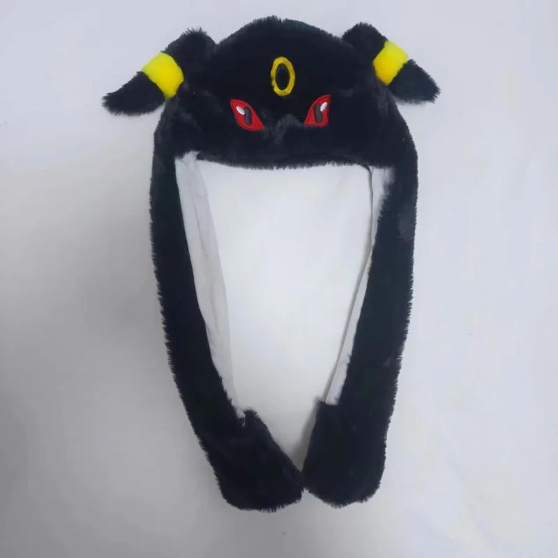 Cute Cartoon Animal Beanie Hat with Movable Ears - Elf, Eevee, Gengar, Snorlax, Umbreon, Can Hat Gift