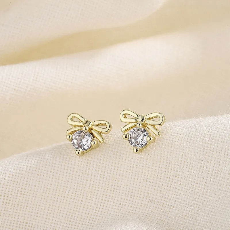Mini Candy Flower Earrings for Women Hypoallergenic Stud Jewelry Gold & Silver