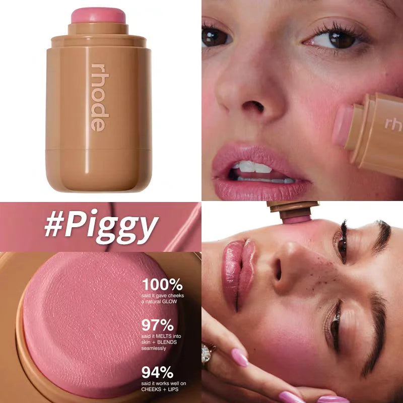 Waterproof Blusher Stick - Non-Fading Pocket Makeup with Spicy Banana Peel Model