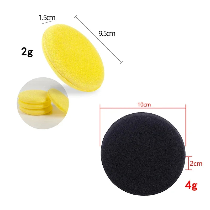 Car Waxing & Polishing Foam Applicator Pads - 50/100 pcs Soft Microfiber Sponge Set