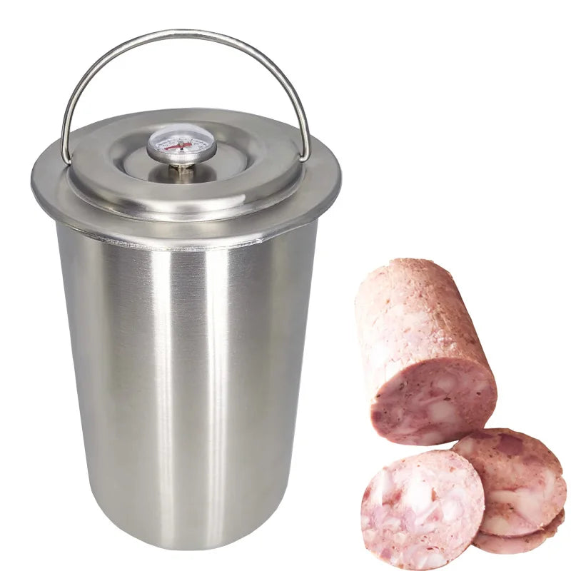 304 Stainless Steel Ham Press Maker with Thermometer for Meat & Poultry