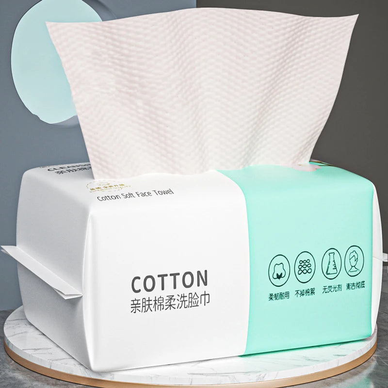 Disposable Cotton Face Towels - Thickened, Soft, Reusable Makeup Remover (30 Pack)