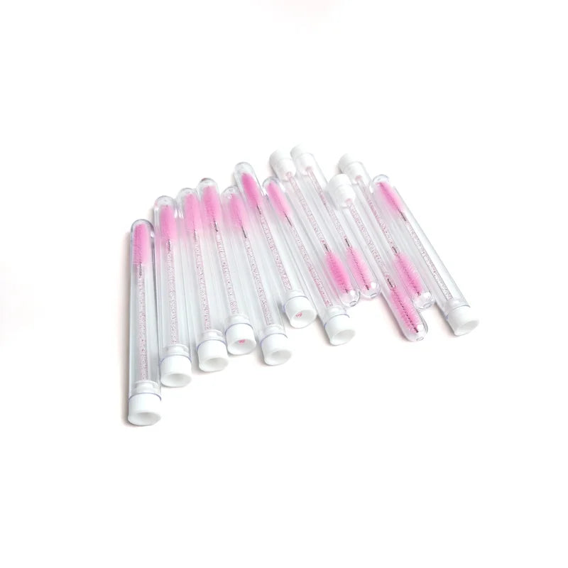 DIY Eyelash Brush Tube Set - Replaceable Mascara & Eyebrow Wands, Dust-Proof