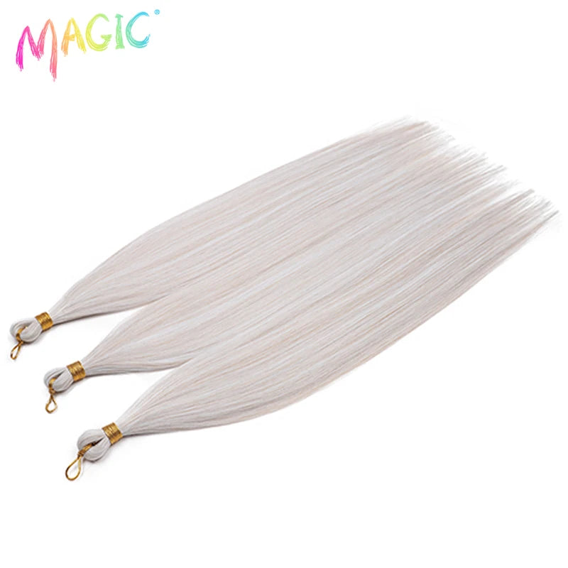 Magic Ariel Straight Ponytail Extensions 28 Inch Synthetic Hair Braids Ombre