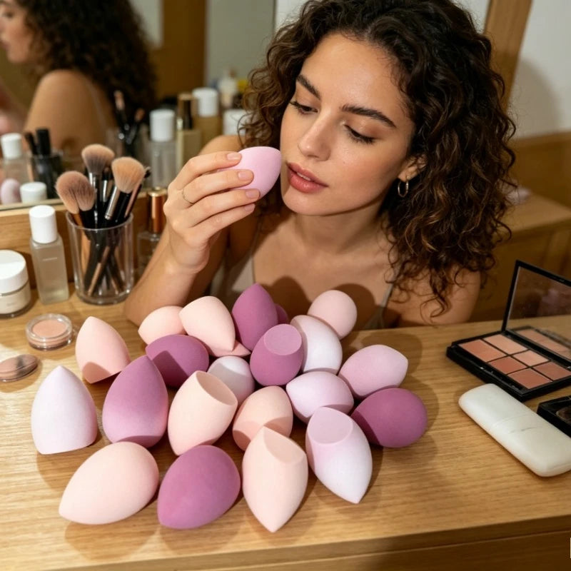 Latex-Free Fragrance-Free Makeup Sponge Set 18PCS Wet Dry Beauty Blenders