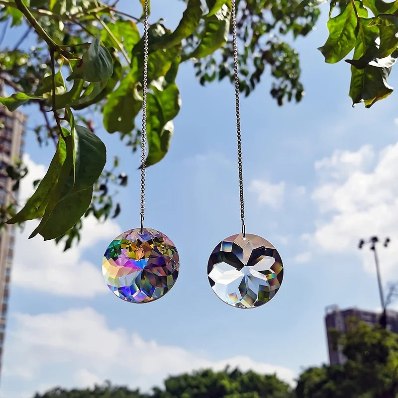 Crystal Solar Rainbow Maker for Windows - 2PCS 45mm Sun Catcher Decor