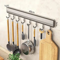 Wall Mounted Hooks Rack Multi-Purpose Storage Organizer No Drilling