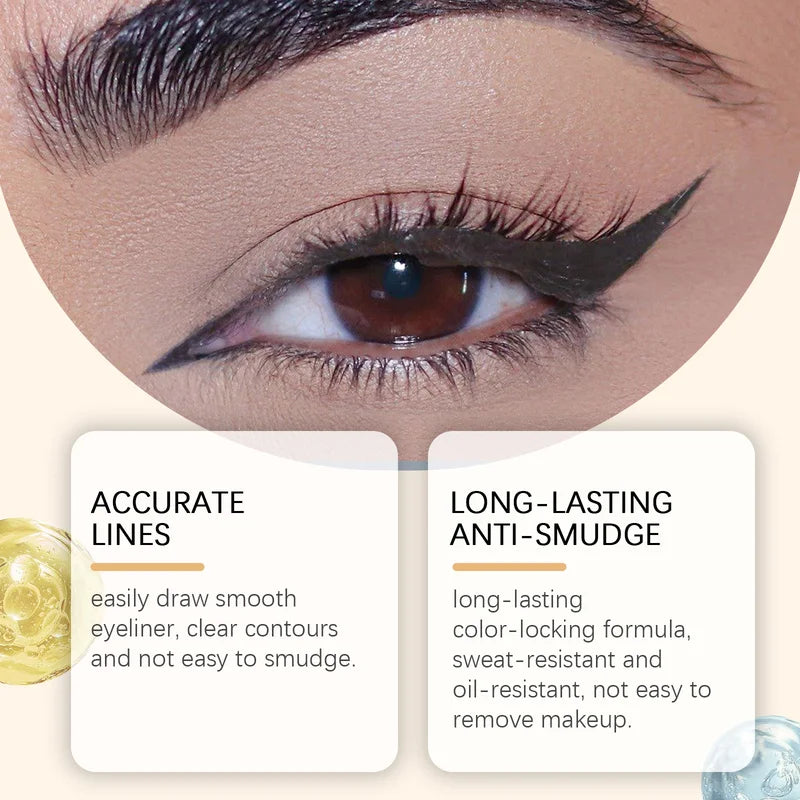 Waterproof Gel Eyeliner Pen Long Lasting Smudge Proof Eye Makeup Pencil