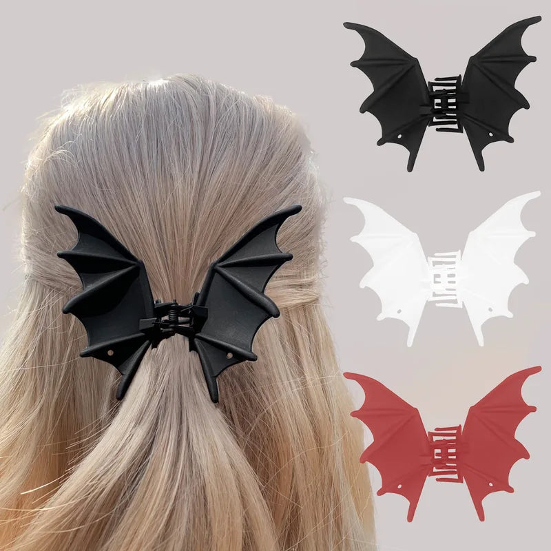 Halloween Bat Hair Clip - Punk Style Metal Hairpin for Party & Costume