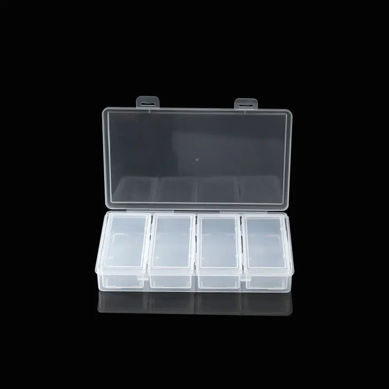 Adjustable Clear Plastic Storage Organizer Box with Removable Dividers for Craft & Sewing Supplies