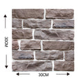 Removable 3D Brick Wall Stickers Self-Adhesive Waterproof Wallpaper for Living Room & Kitchen