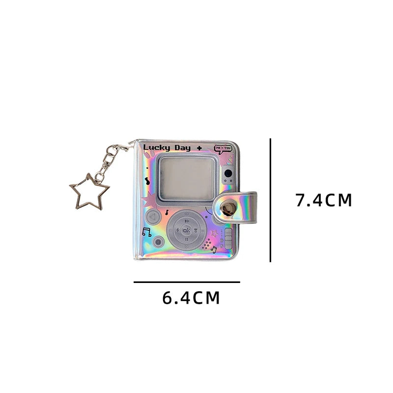 Mini Photo Album Pendant Keychain - Sparkling Girl Idol Photo Storage Card Book