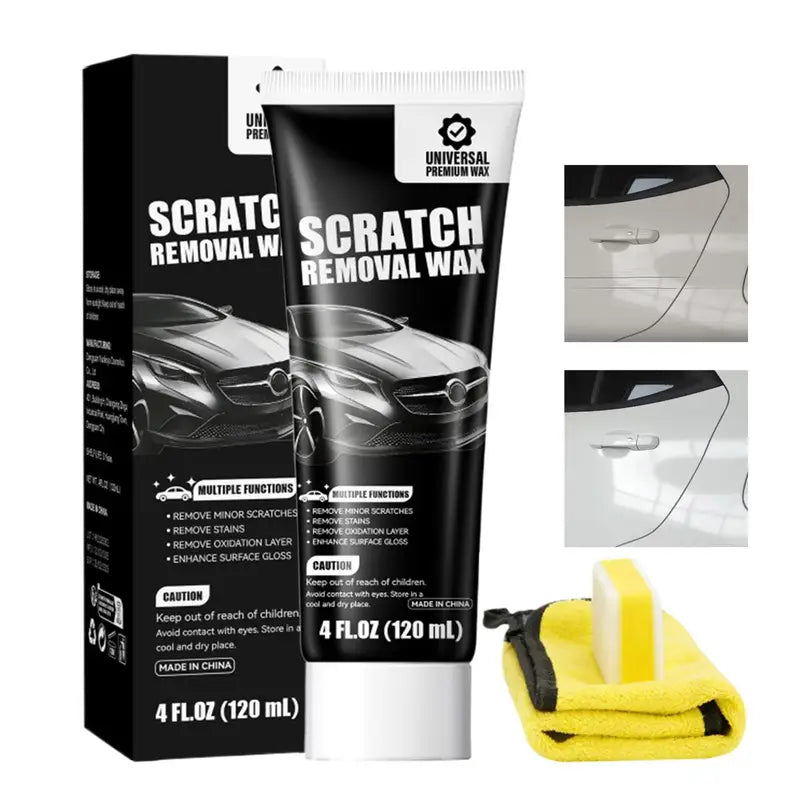 Car Scratch Remover Wax Paste - 120ml Auto Paint Repair & Polishing