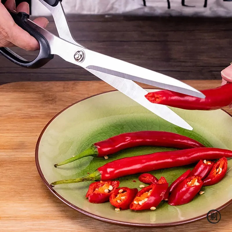 Stainless Steel Kitchen Scissors with Ergonomic Handles for Meat & Vegetables