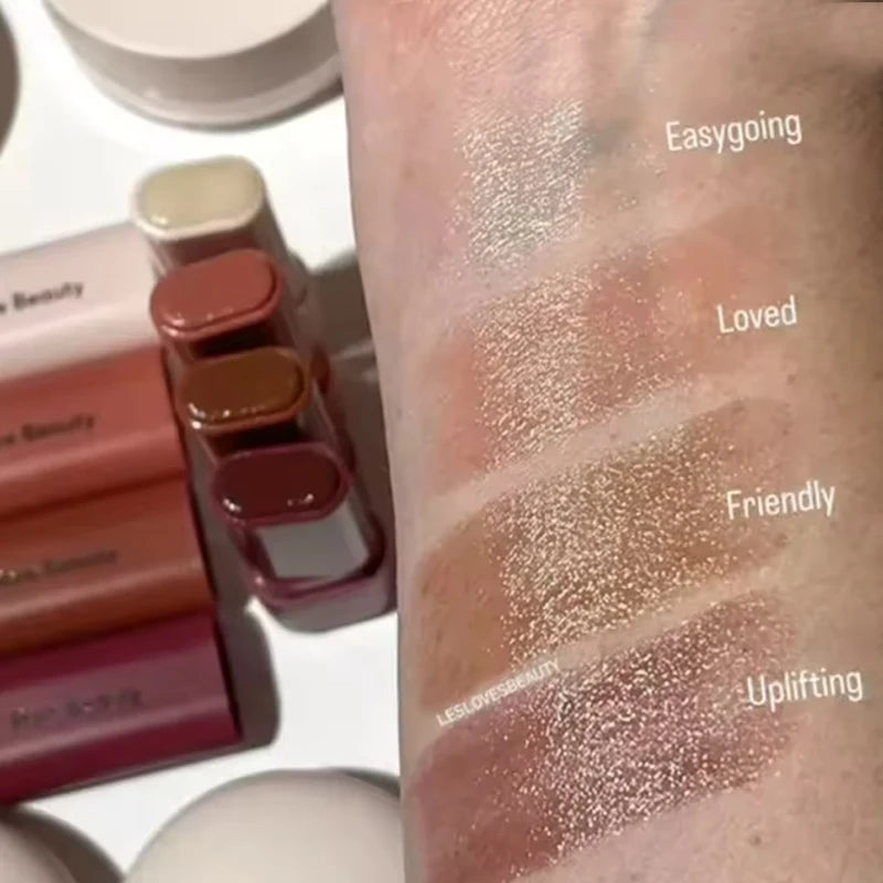 Liquid Blush & Lipstick Set - Moisturizing Contour Stick & Eyeshadow
