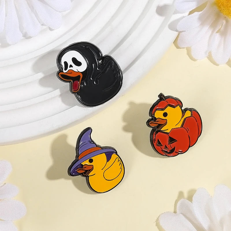 Halloween Pumpkin Animal Brooch Pins Enamel Jewelry Accessory