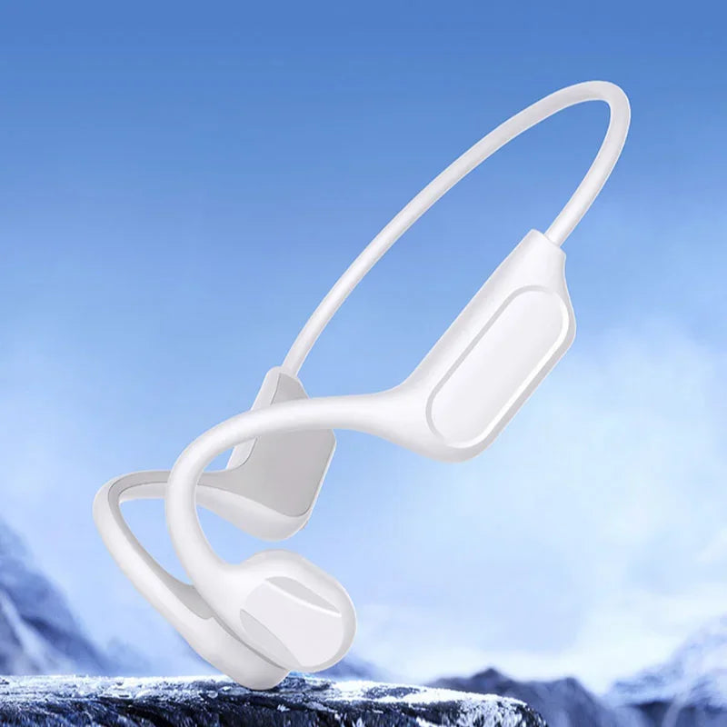 IPX8 Waterproof Bone Conduction Bluetooth Earphones Wireless Sports Headset with Mic