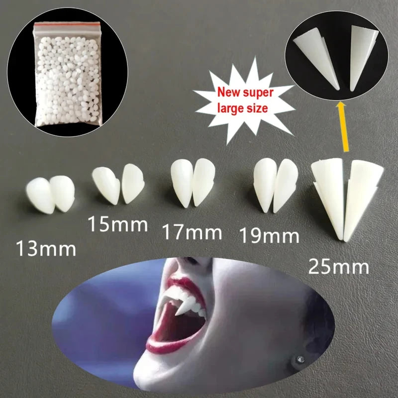 Resin Vampire Fangs Halloween Props - DIY Teeth for Cosplay and Party