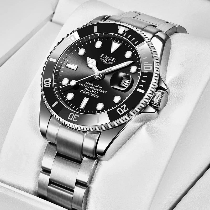 Luxury Men's Diver Watch Waterproof 30ATM Sport Quartz Wristwatch