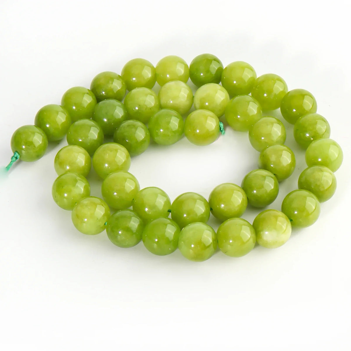 Natural Peridot Chalcedony Green Jades Bead Set for Jewelry Making - 6/8/10mm