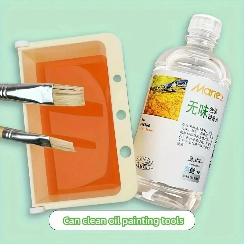 Oil Paint Thinner - Colorless Odorless Toning Oil for Artists, 50/100ml