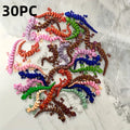30 Pcs Colorful 3D Printed Movable Joint Lizard Reptile Decorations