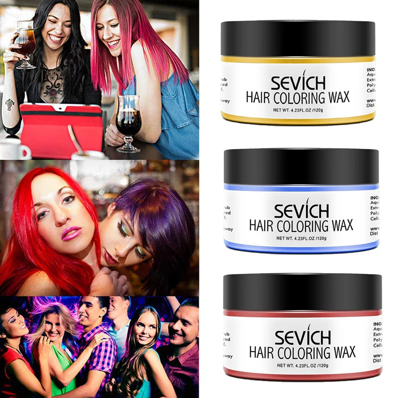 Color Hair Wax - Temporary Hair Dye for DIY Styling & Coloring 50g/120g