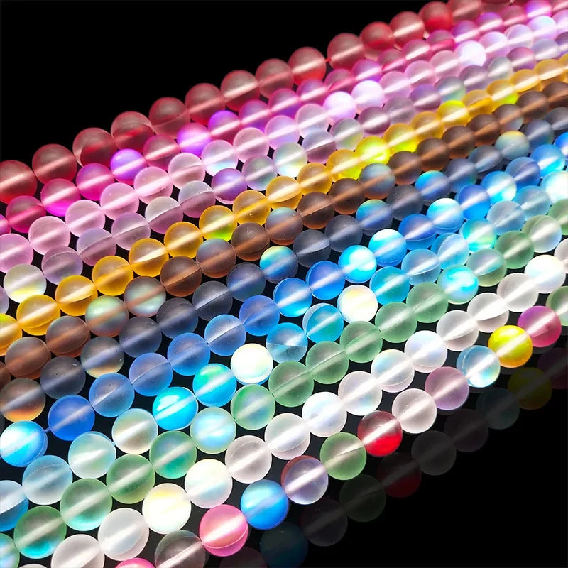 Loose Beads for Jewelry Making - Matte AB, Crystal & Moonstone Styles