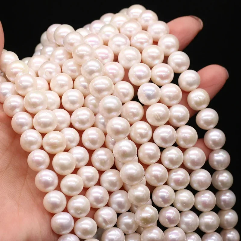 Natural Freshwater Pearl Beads for Jewelry Making - 8-9mm AAA Grade Loose Round Pearls
