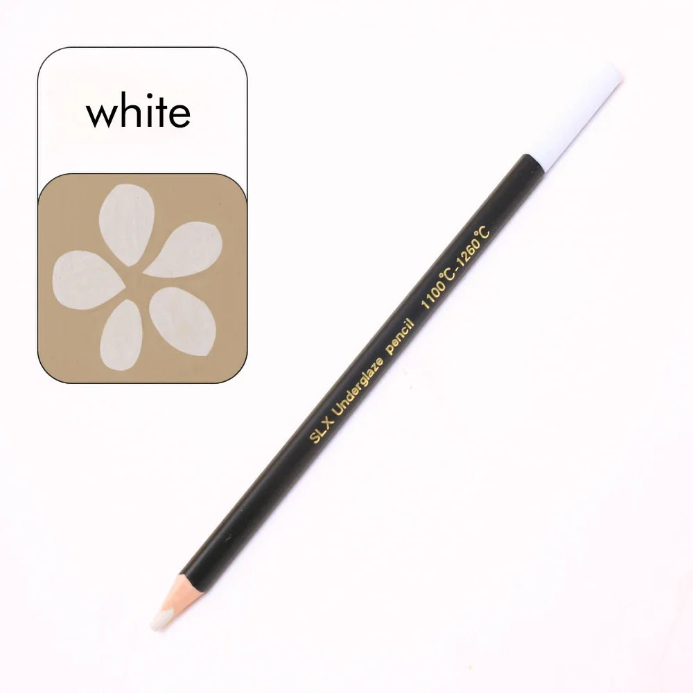 Pottery Underglaze Color Pencil Set - 12 Colors for Ceramic Painting, Oil-Based Glaze Powder