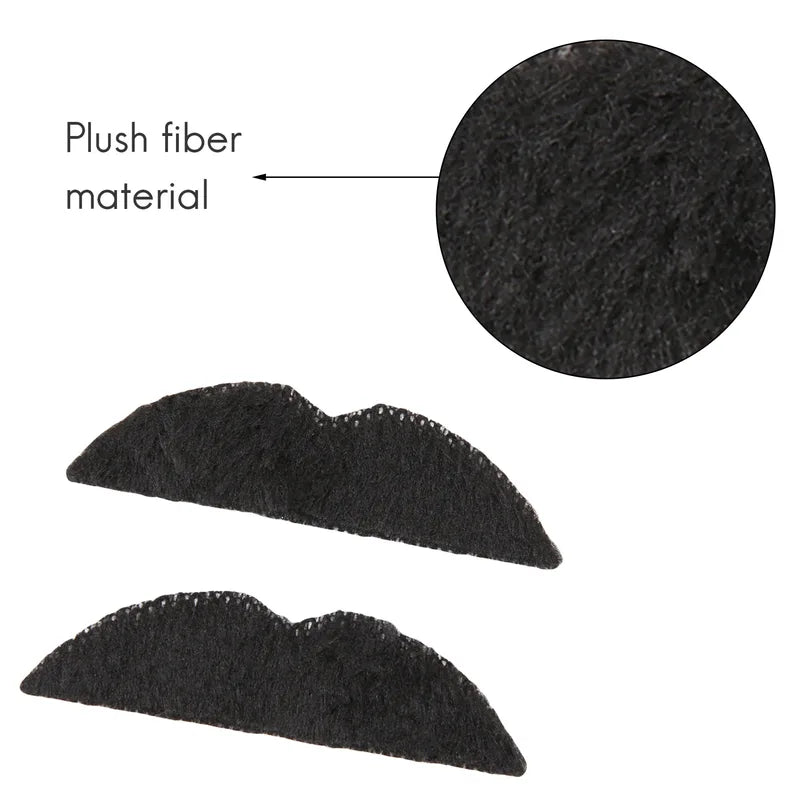 12-Pack Self-Adhesive Fake Mustaches for Costume and Party Fun