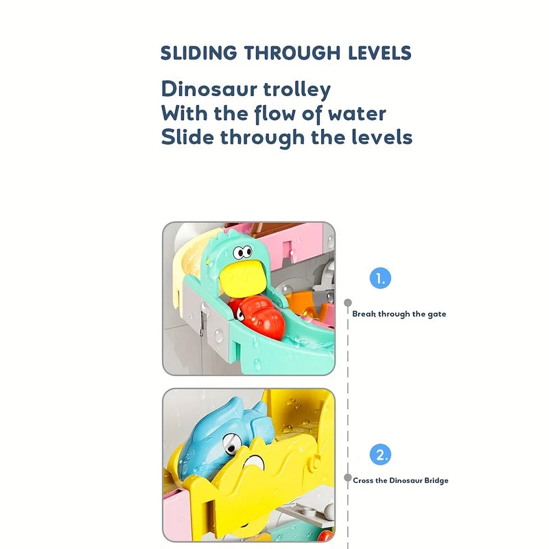 Water Slide Building Set for Kids - Outdoor Pool & Bathtub Toy Tracks