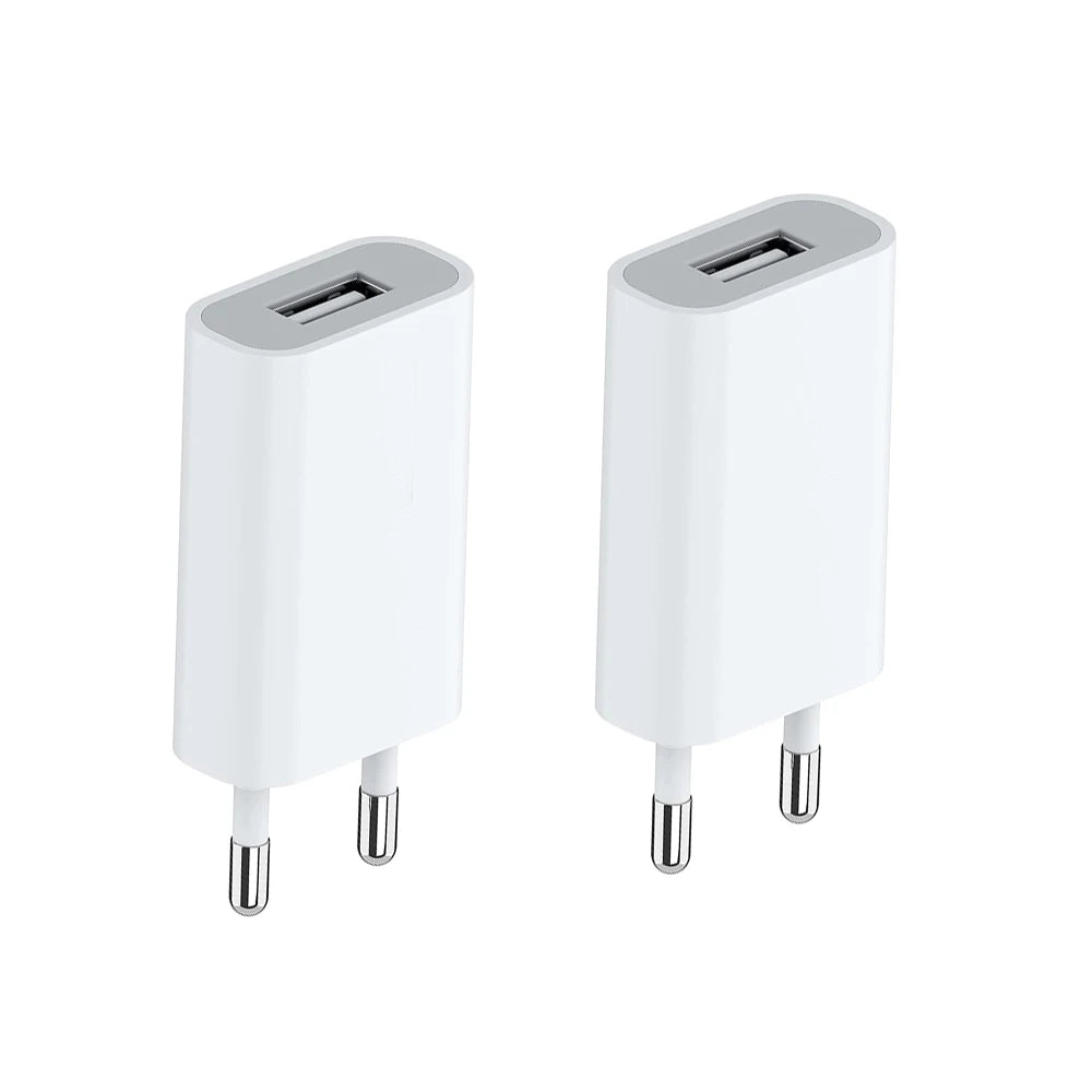 Universal 5V 1A USB Wall Charger with EU Plug - Compatible with Smartphone & Devices