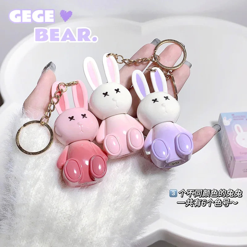 Waterproof Lip Gloss Lipstick Keychain Long Lasting Non-Stick Cup Lip Makeup